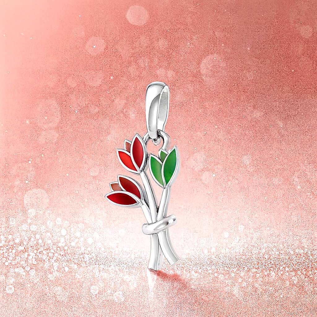 925 Pure Silver Flower Pendant : PEN1034