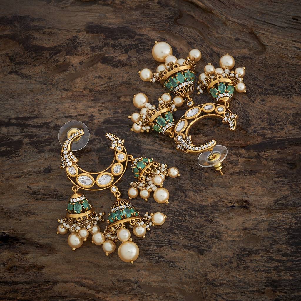 Mint Victorian Plated - Bridesmaid Kundan Earring - 426872 : 426872