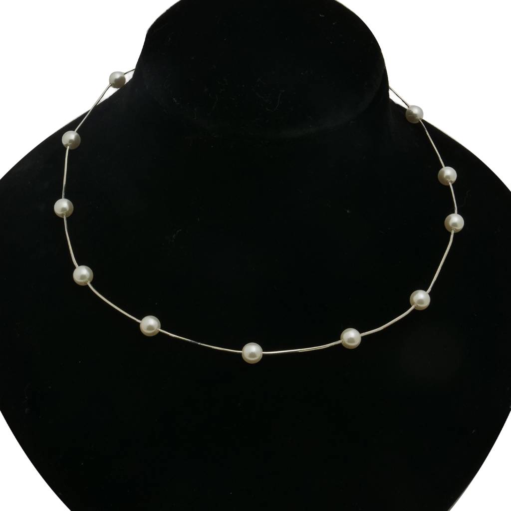 Elegant 925 Sterling Silver Pearl Necklace For A Luxurious And Refined Jewelry Statement : NL1061