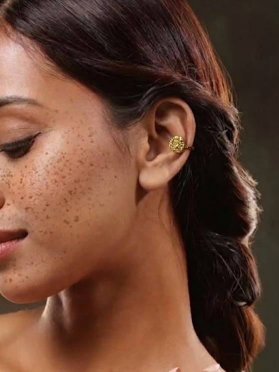 Hammered Gold Ear Cuff (No Piercing) : AWC-22