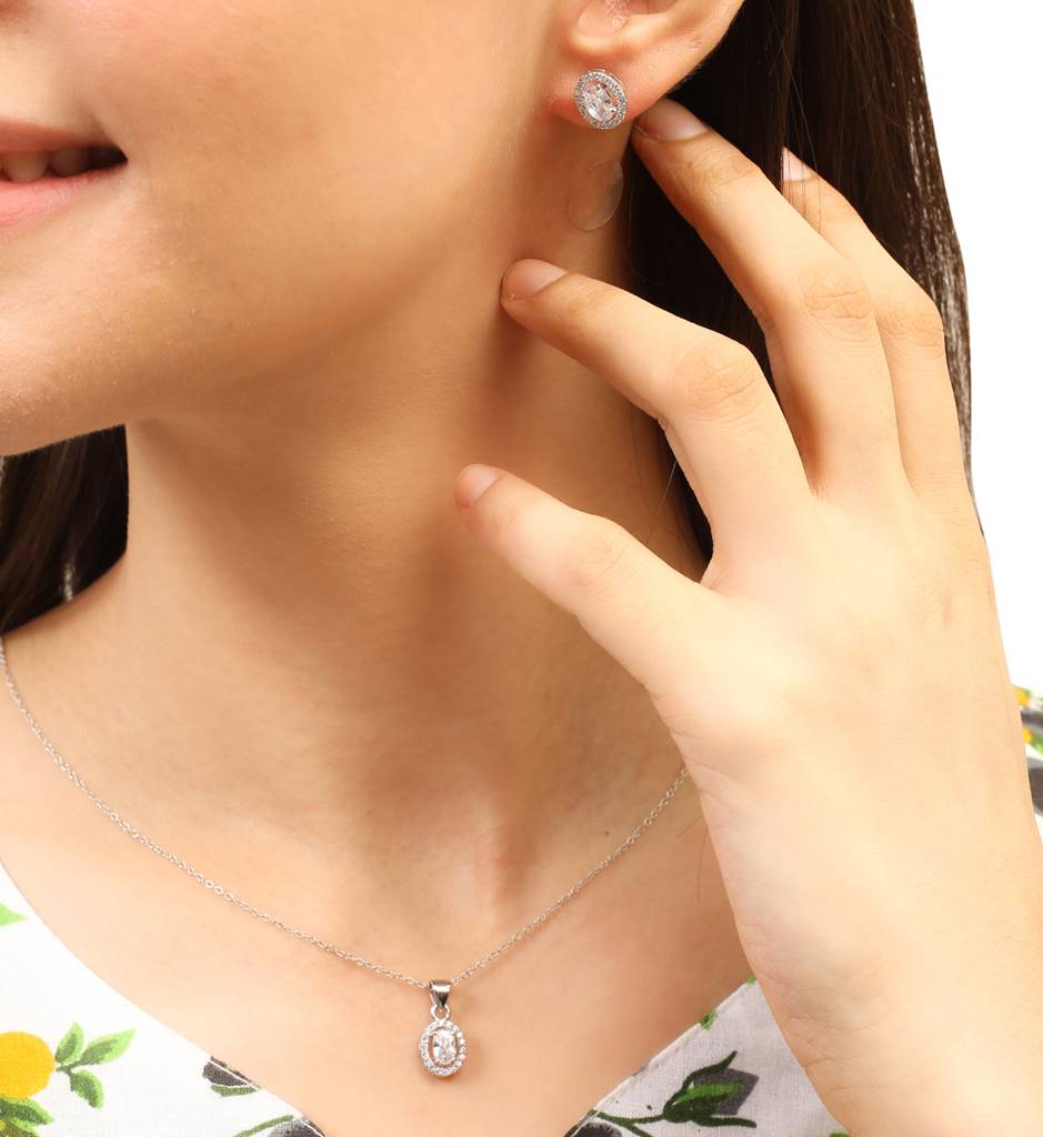 Iski Uski 925 Sterling Silver Vina Pendant Set
