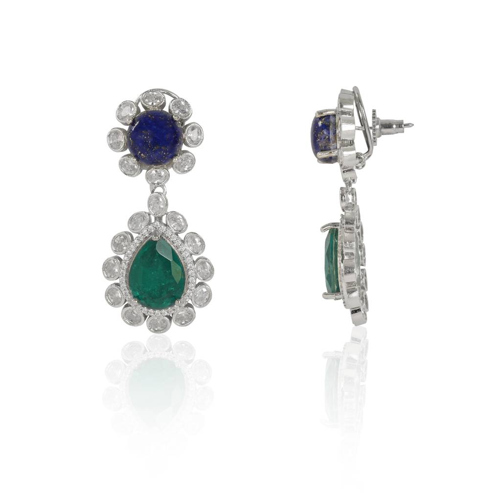 Royal Sapphire Drop Earrings : IE1141