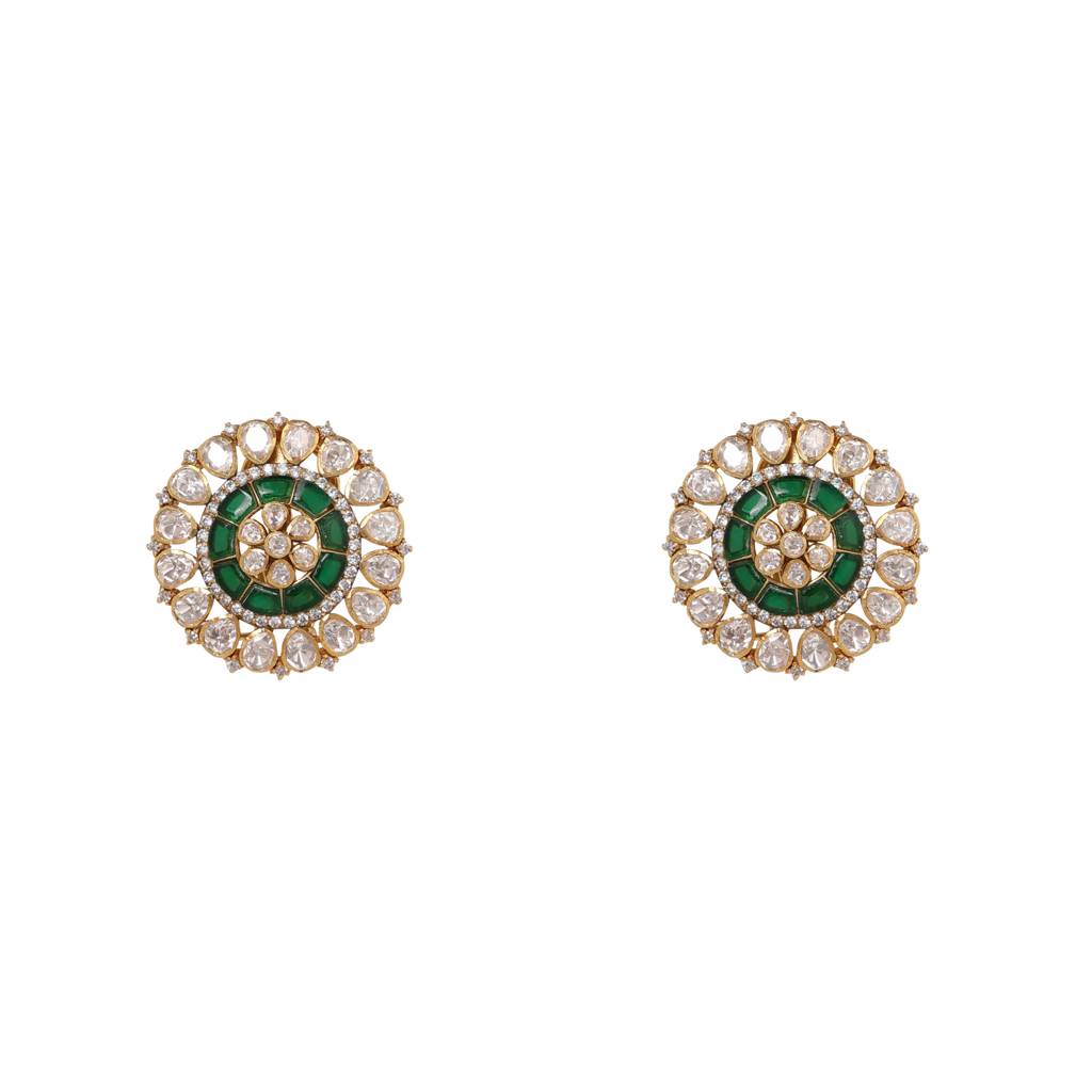 Moissanite Polki Necklace Set 12 : PJ137