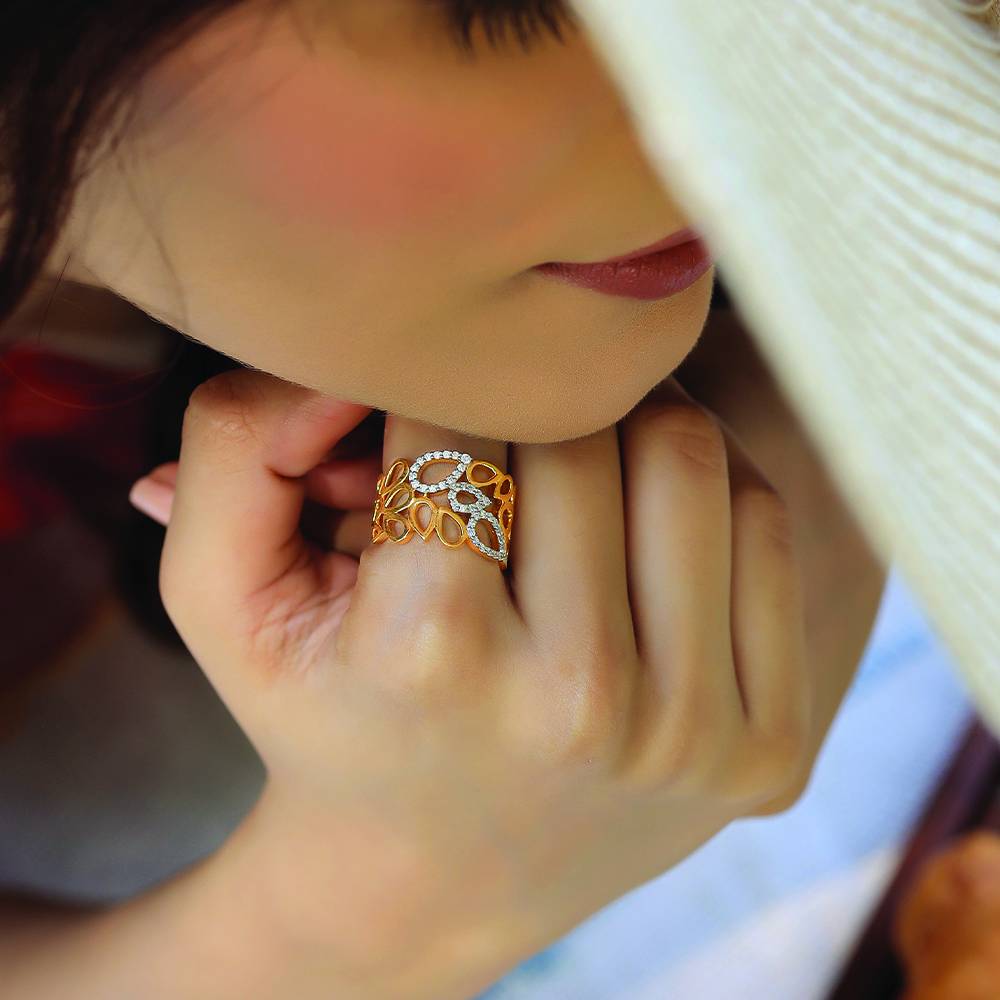 Petalicious - Lab Diamond Cocktail Ring : LLRG0145