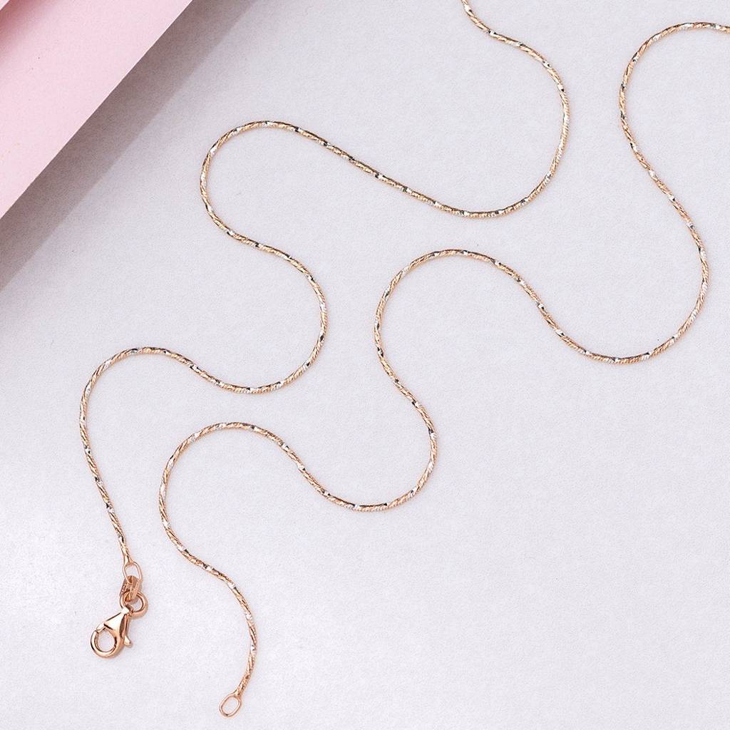 Simple Rose Gold 925 Sterling Silver Anklet : ANK-60070-PAIR