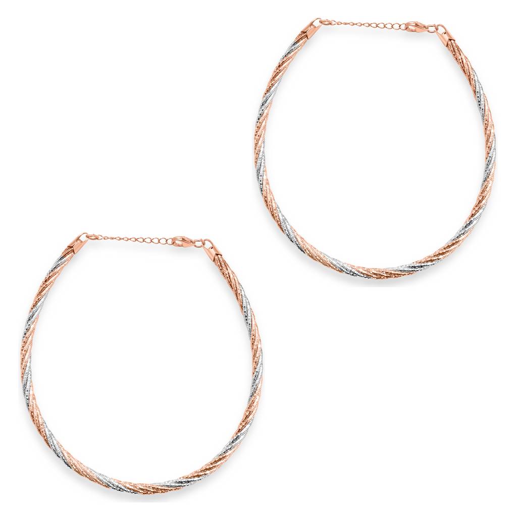 Elegant 925 Sterling Silver Link Anklet Designed For A Chic And Timeless Footwear Accent : AK1020