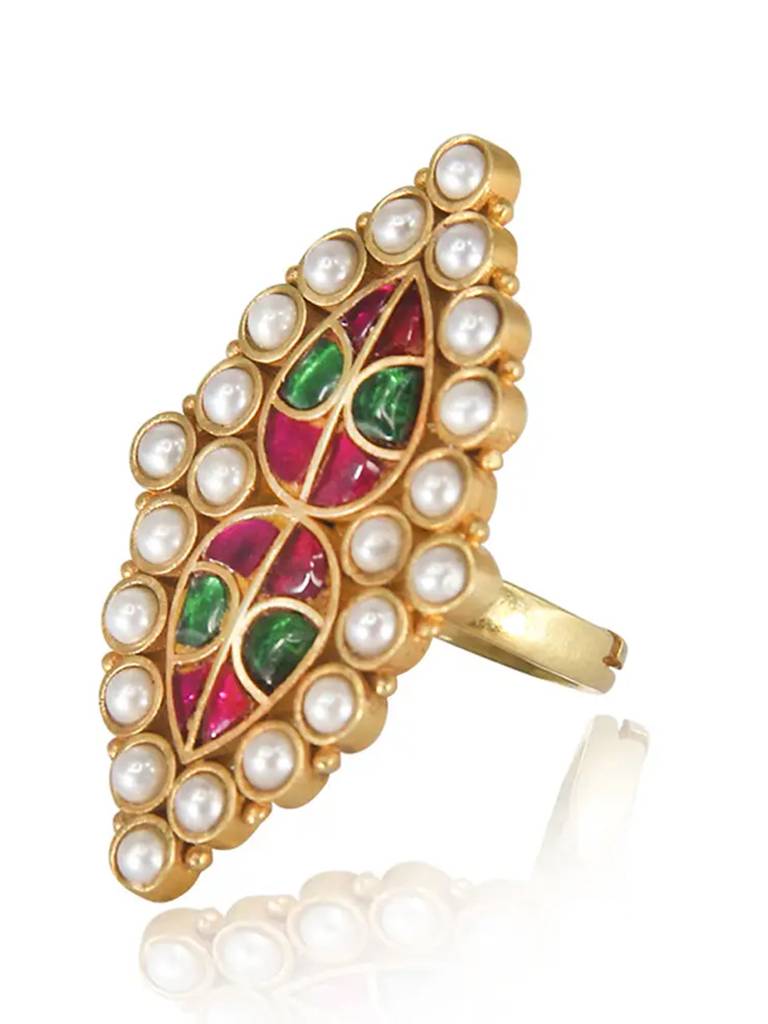 92.5 Silver Jadau Ring : U100SG0090004