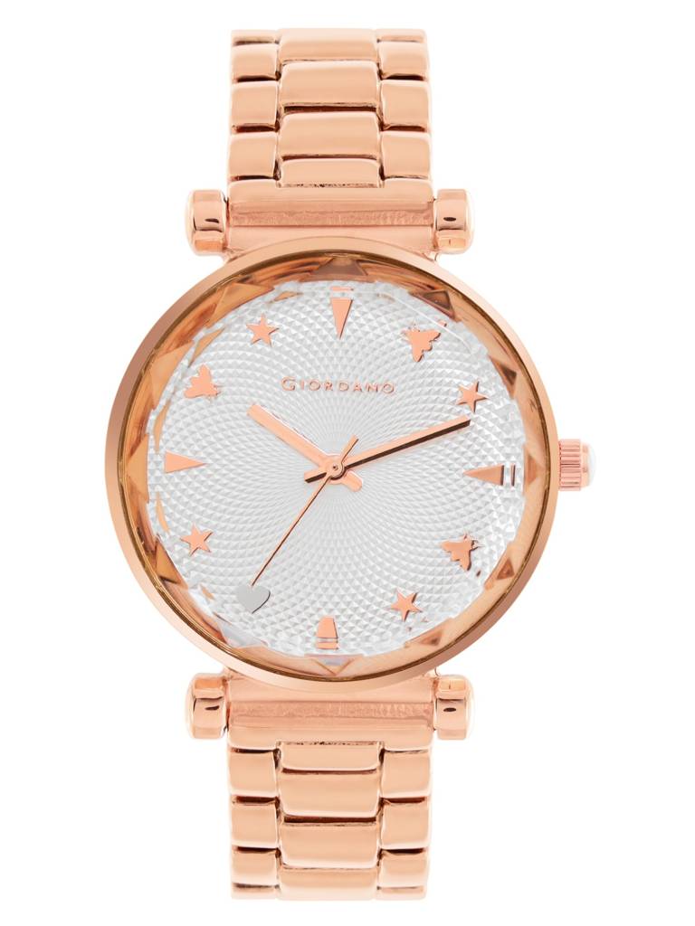 Analog Wrist Watch For Women Stylish Metal Strap With Water Resistant 3 Hand Mechanism For Girls & Ladies To Comp : GD-4211-22