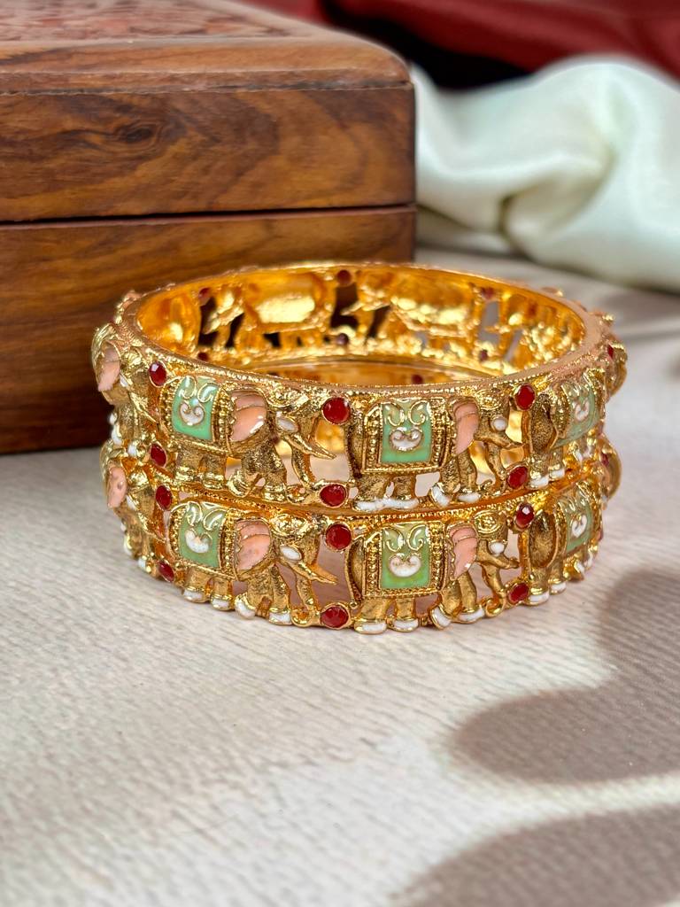 Royal Elephant Kada Traditional Bangle : HJ-36-24