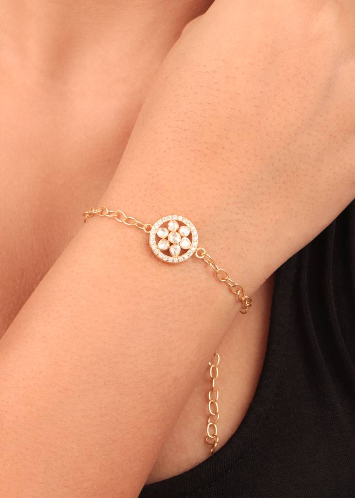 Moissanite Polki Tennis Bracelet : PJ91