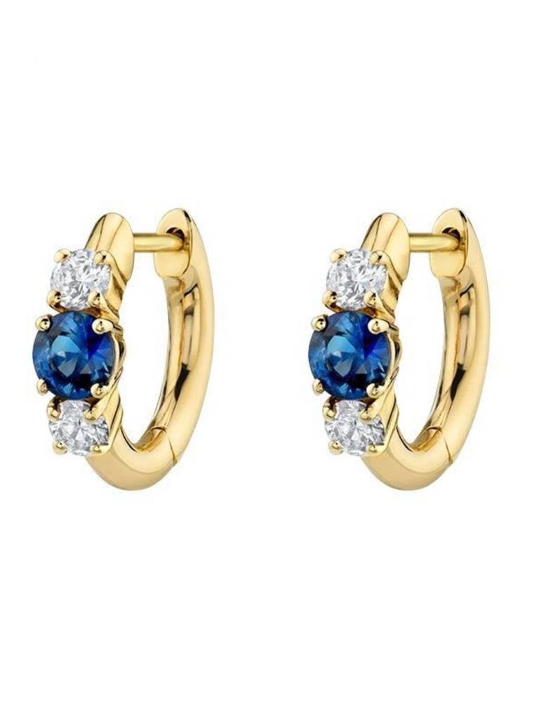 Prism Glow Hoops 925 Silver: Blue : CJLX227930002BY