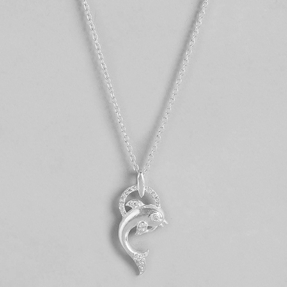 Silver Pisces Fish Pendant : Silver Pisces Fish Pendant : Silver Pisces Fish Pendant : Z125SG002N053