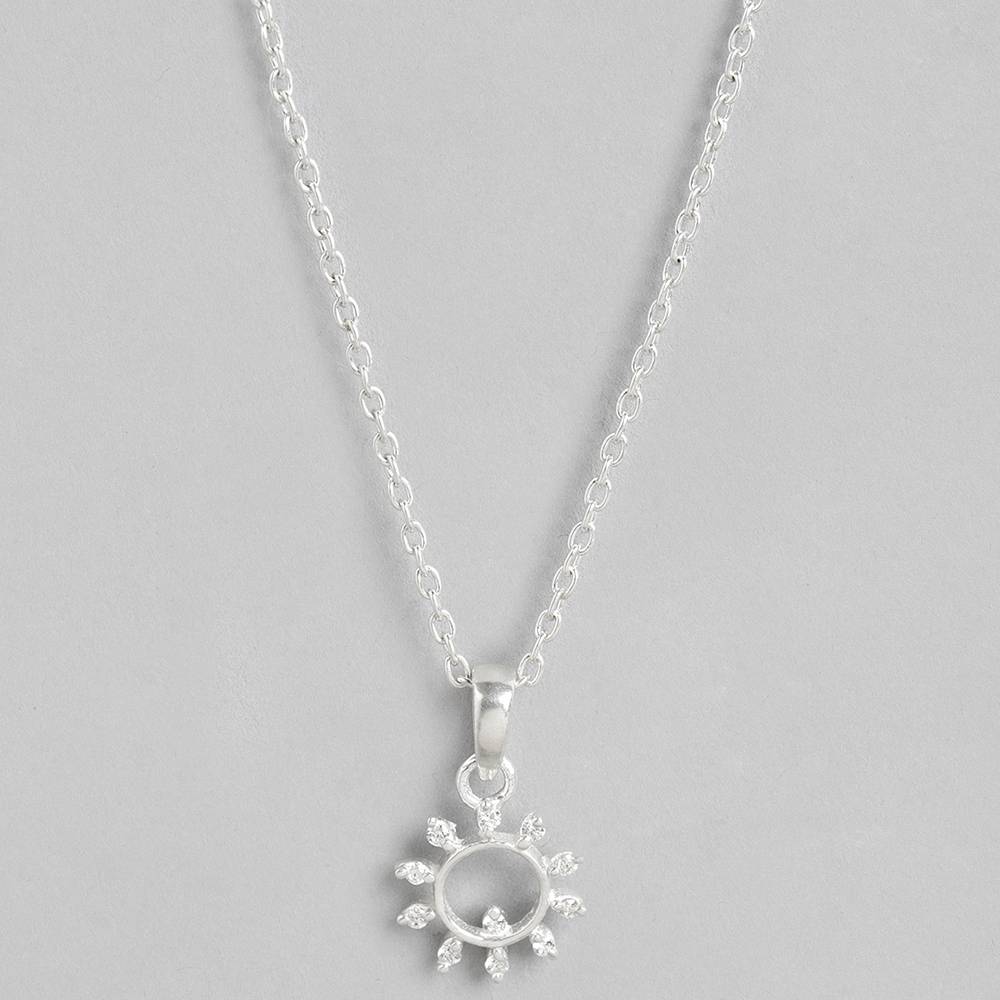 92.5 Silver Sun Necklace : 92.5 Silver Sun Necklace : Z125SG002N021