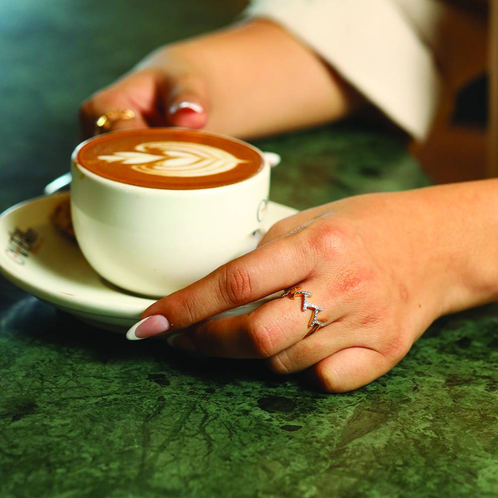 Edgy Dazzle - Lab Diamond Cocktail Ring : LLRG0130