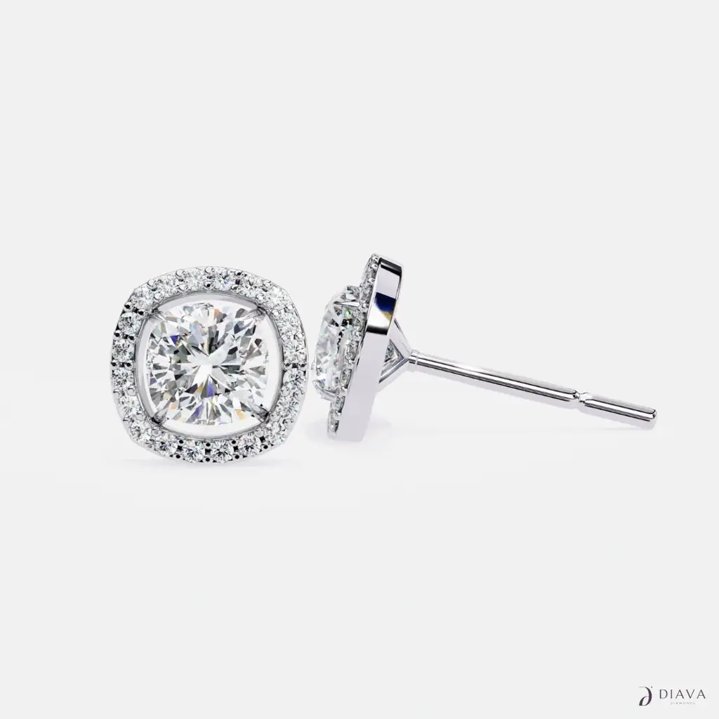 Cushion Halo Studs : CushionHaloStuds