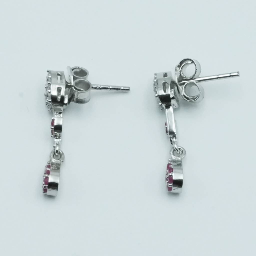 925 Sterling Silver Necklace & Drop Earrings Set | Statement Neckpiece Set : NL1007