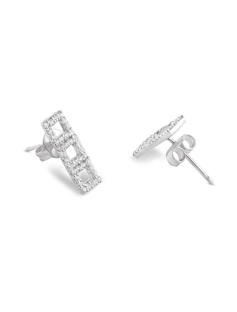 925 Silver Zirconia Ash Earrings