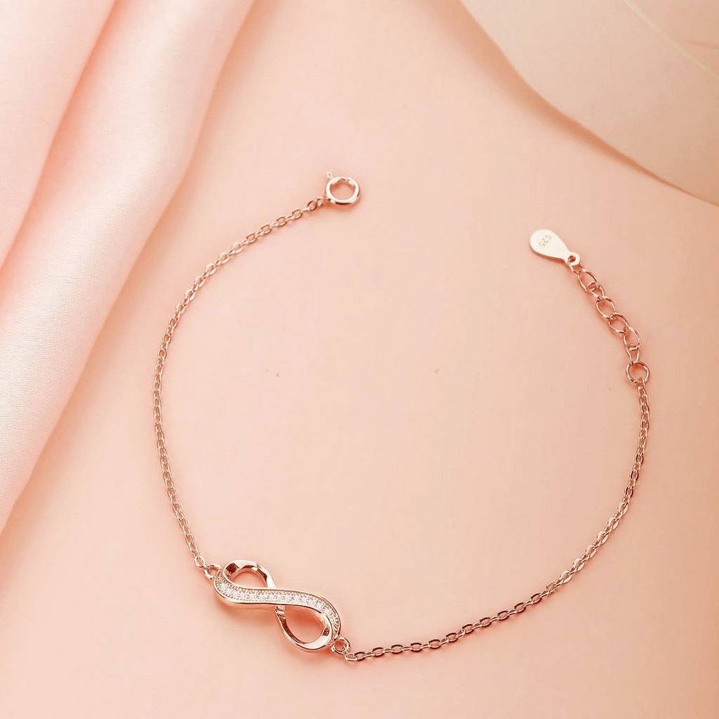 To Infinity And Beyond Rose Gold 925 Silver Bracelet : BR-80065