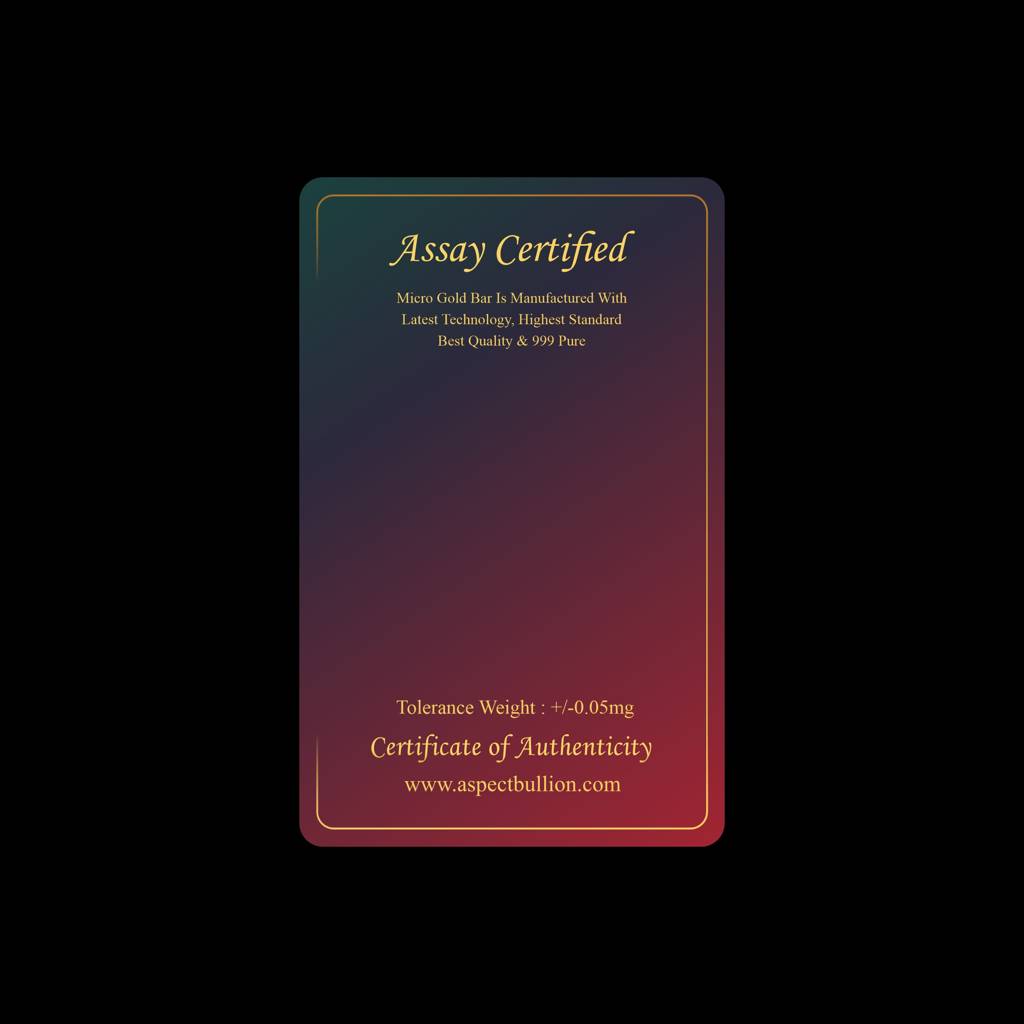 300 Mg Gold Bar 24Kt (995) : ABMGGB03KALP995