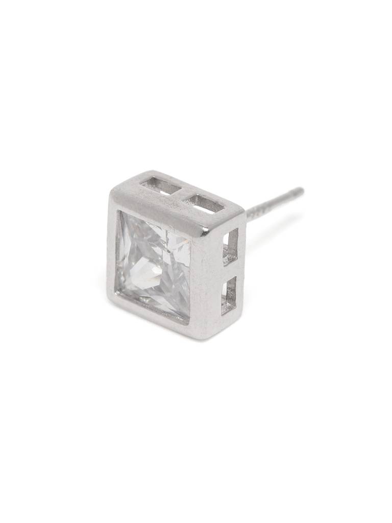 925 Sterling Silver Tops Square Bezel : AVER10006