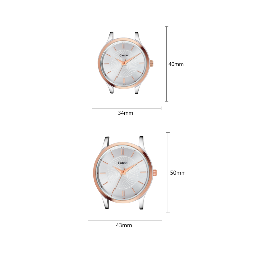 Eternal Couple Watch Set | Silver & Rose Gold Pair - 481 : CN-481