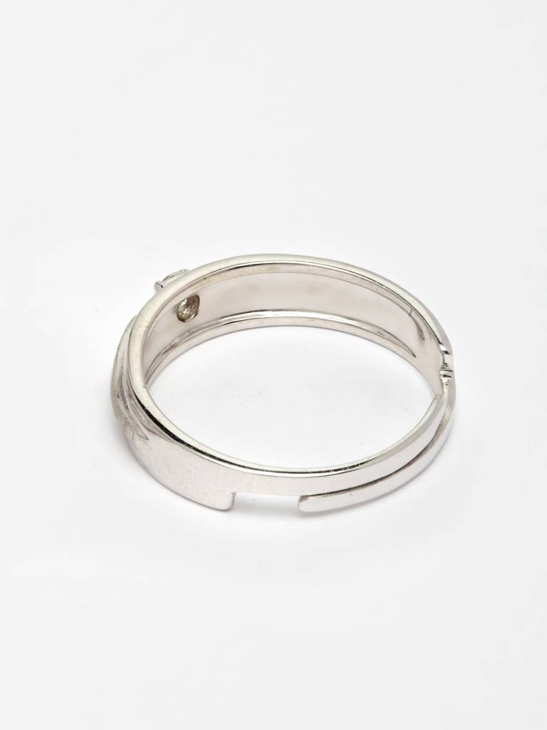 Pure 925 Sterling Silver Nario Adjustable Ring Gift For Men And Boys : CSCPLR8_M