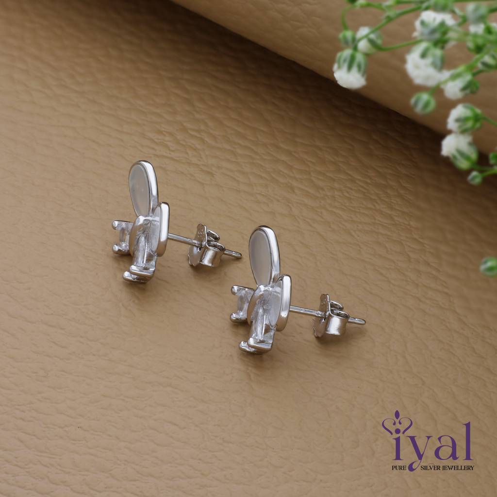 Shimmering 925 Silver Butterfly Stud Earring : ES-18