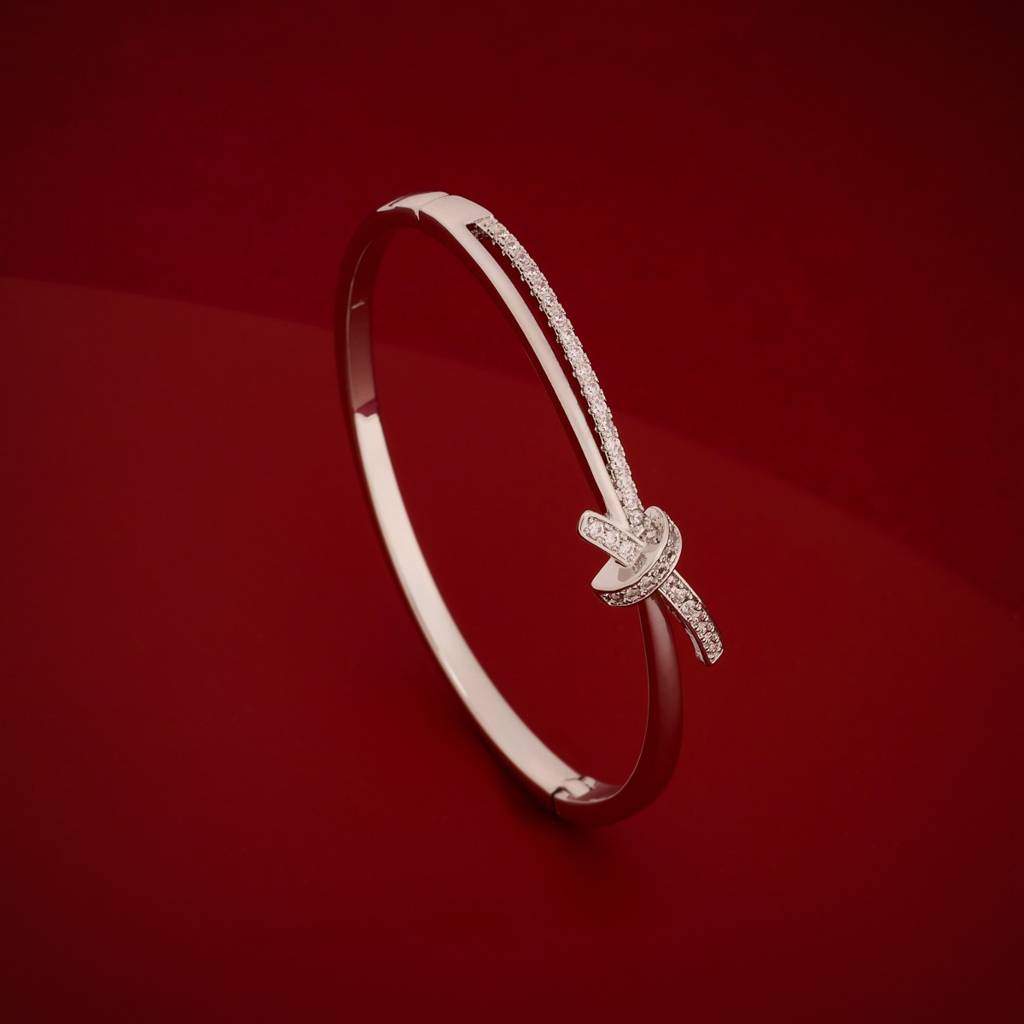 White - Party Wear Zircon Kada - 464472 : 464473