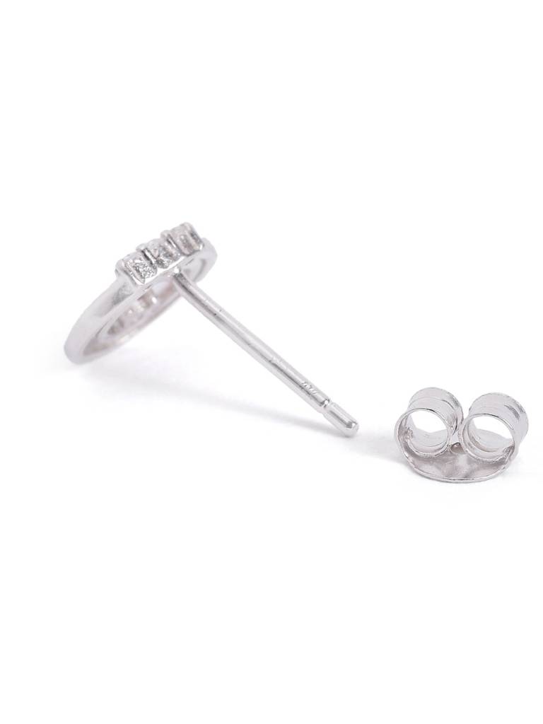 Silver Blush Orbit Studs : WER00057