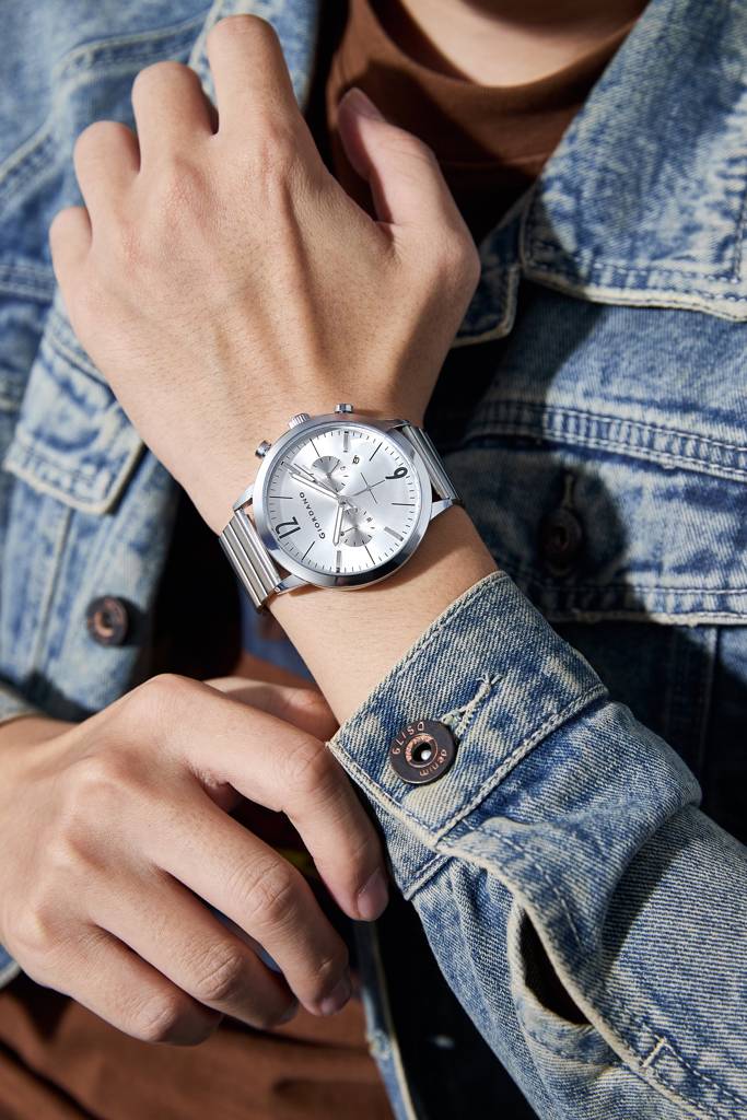 Giordano Analog Chronograph Watch For Men - Stainless Steel Case & Strap| Modern Casual & Formal Wristwatch With : GZ-50153-33