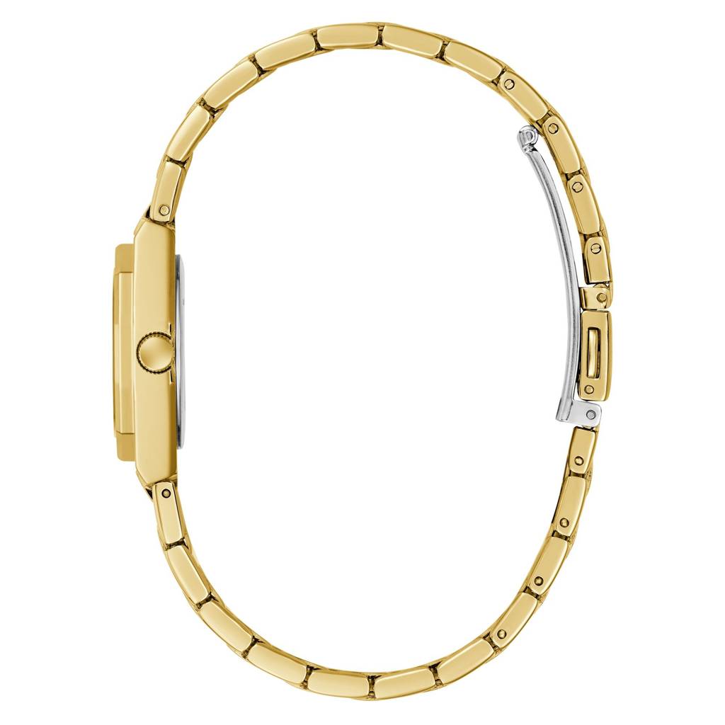 Guess Round 25Mm Champagne Dial Analog Women Watch - Gw0931L2 : GW0931L2