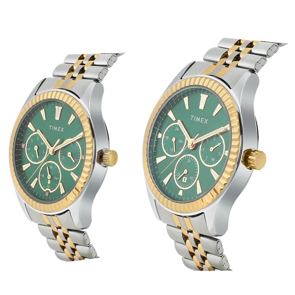 Timex Round 42Mm Dial Analog Pair Watch - Tw0Pre001 : TW0PRE002
