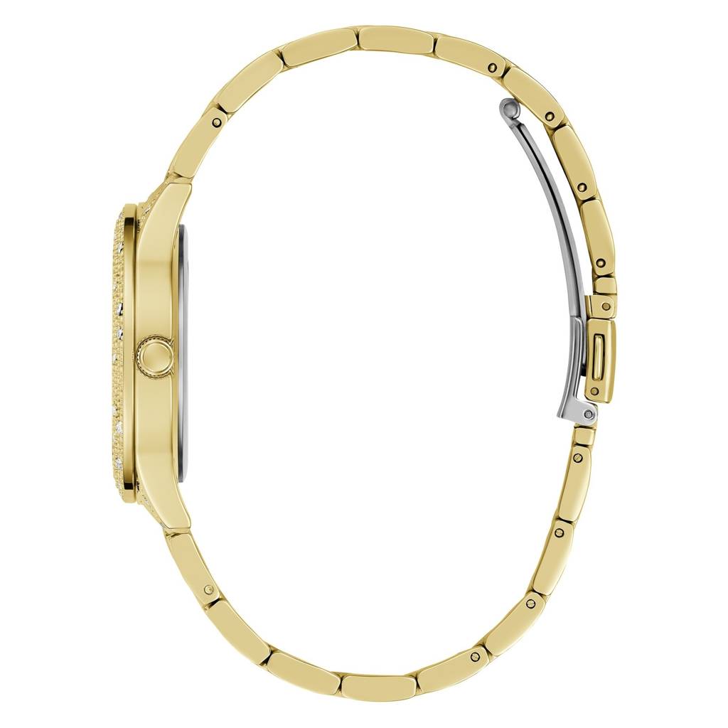 Guess Round 36Mm Gold Dial Analog Women Watch - Gw0746L2 : GW0746L2