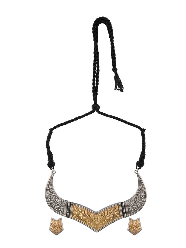 Vriksha Dual-Tone Necklace Set : OXYNS1675