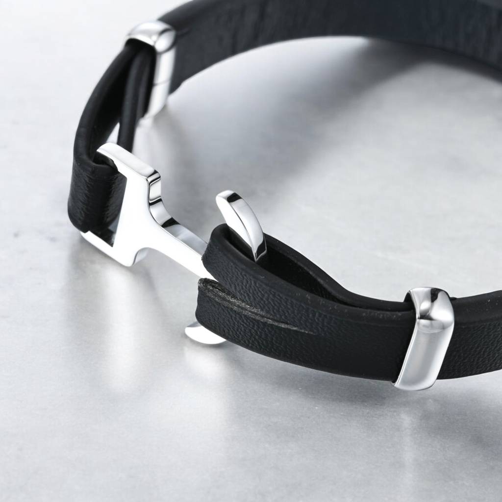 Nautical Resolve Leather Bracelet : CL-BR-MN-05