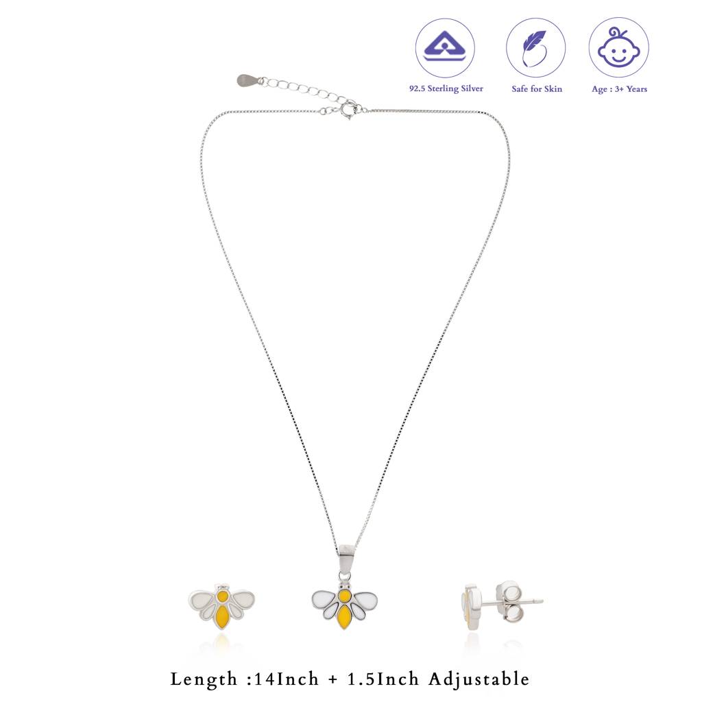 Little Honey Bee 925 Silver Kids Chain Pendant (3+ Years) : KPT-18