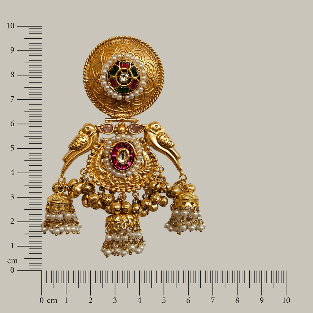 Aayat Kashmiri Pachi Kundan Jhumki : ER021