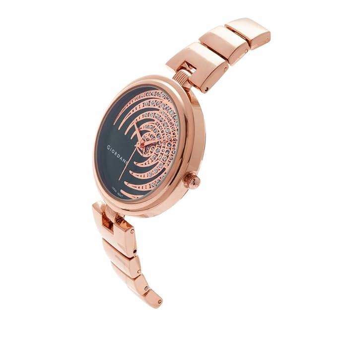 Analog Stylish | Trendy Watch For Women'S Water Resistant With Crystal Studded Dial And Unique Design Metal Strap W : C2196-22