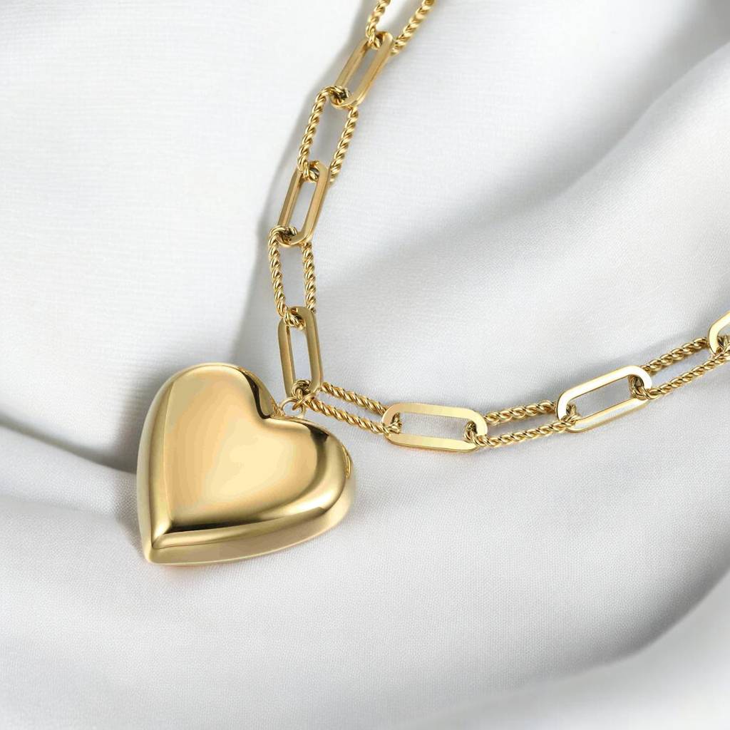 Heart Of Havana Gold Necklace : HeartOfHavanaGoldNecklace-CL-NK-PG-05
