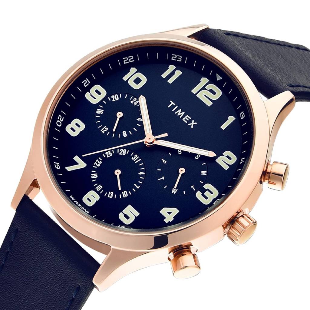 Timex Round 43Mm Blue Dial Analog Men Watch - Twhg03Smu10 : TWHG03SMU10