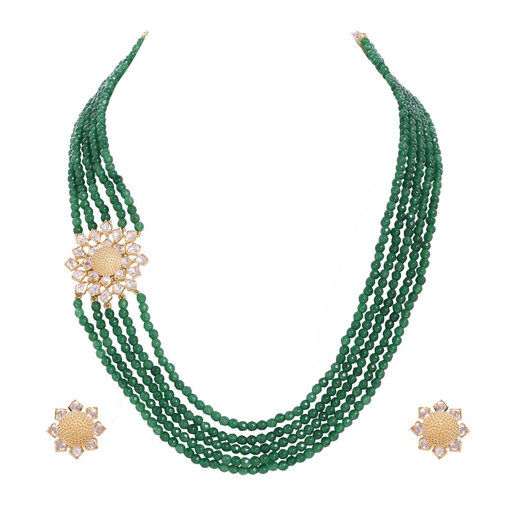 Moissanite Polki Necklace Set 3 : PJ107