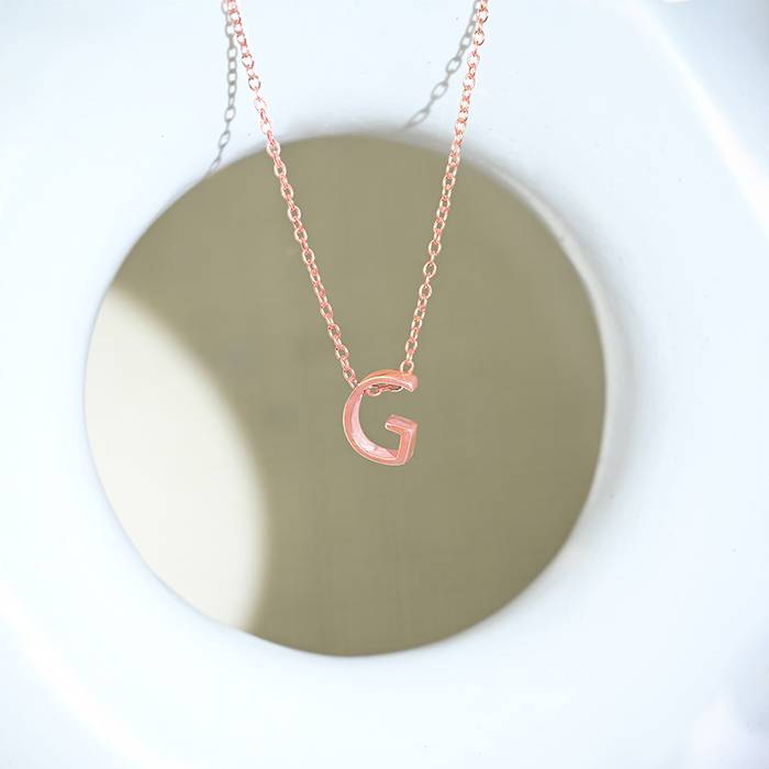 Gleaming G Initial Necklace : BIN36