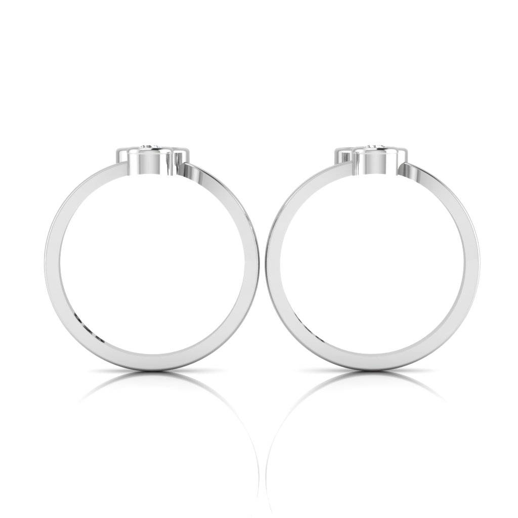 Iski Uski 925 Sterling Silver Round Toe Rings