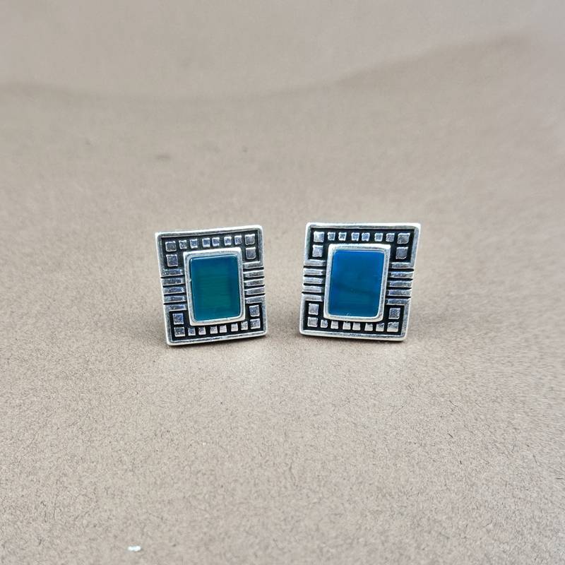 925 Pure Silver Men'S Cufflinks | Engravable Square Cufflinks For Men : CUF1003