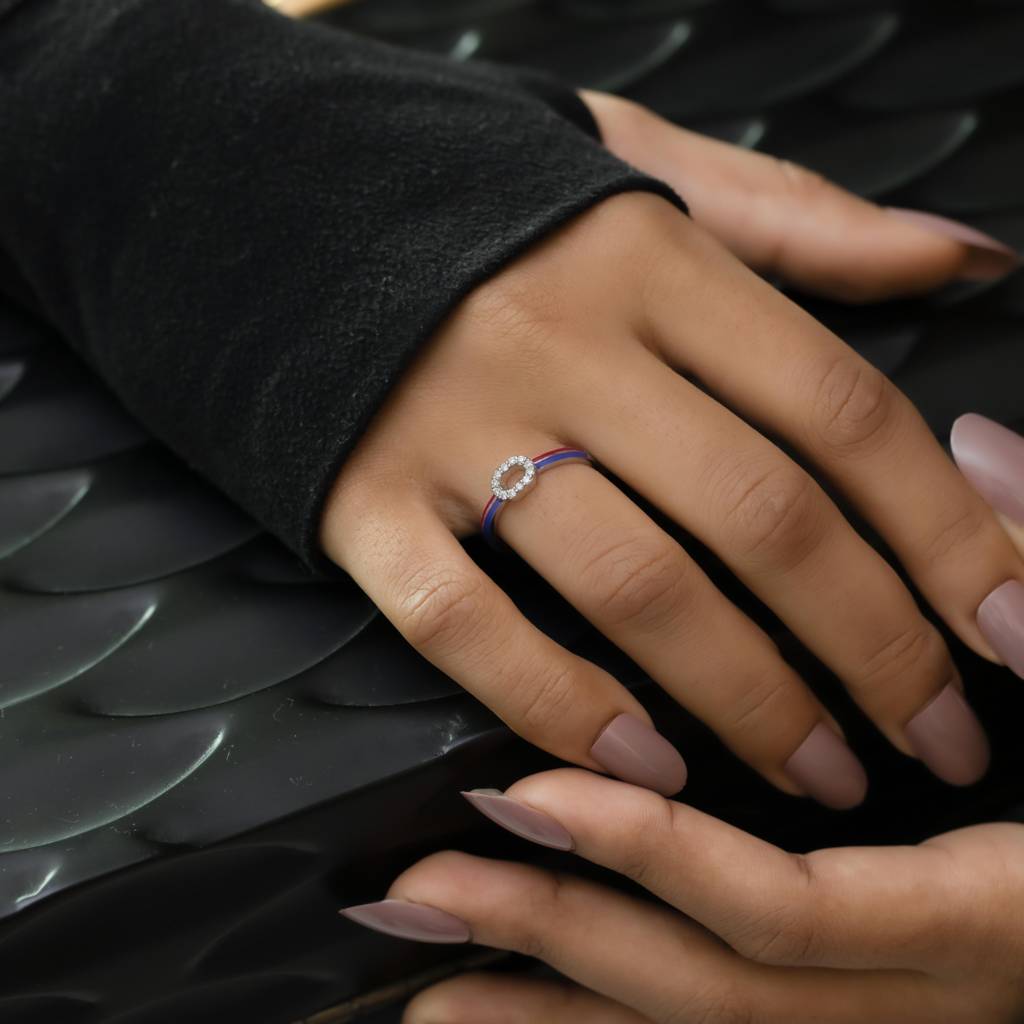 The Chrome Fusion - Lab Diamond Fashion Silver Ring : LLRG0125