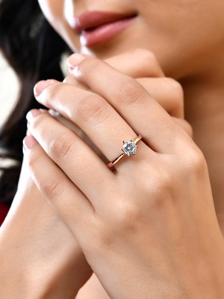 Valentines Day Promise Solitaire Ring : 8905124576832