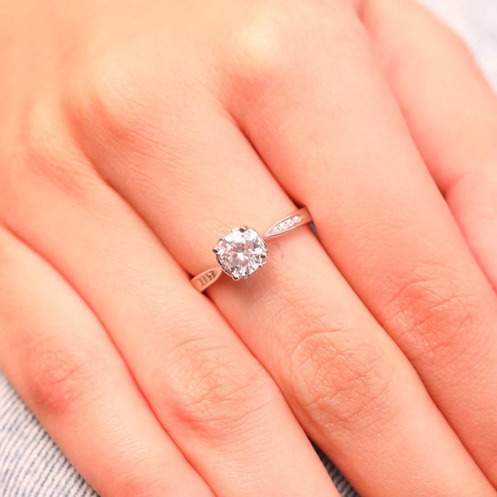 Sweetheart Solitaire 925 Silver Ring (Adjustable) : RNG-40041