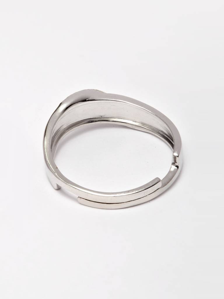 Pure 925 Sterling Silver Wave Adjustable Ring Gift For Men And Boys : CSCPLR5_M