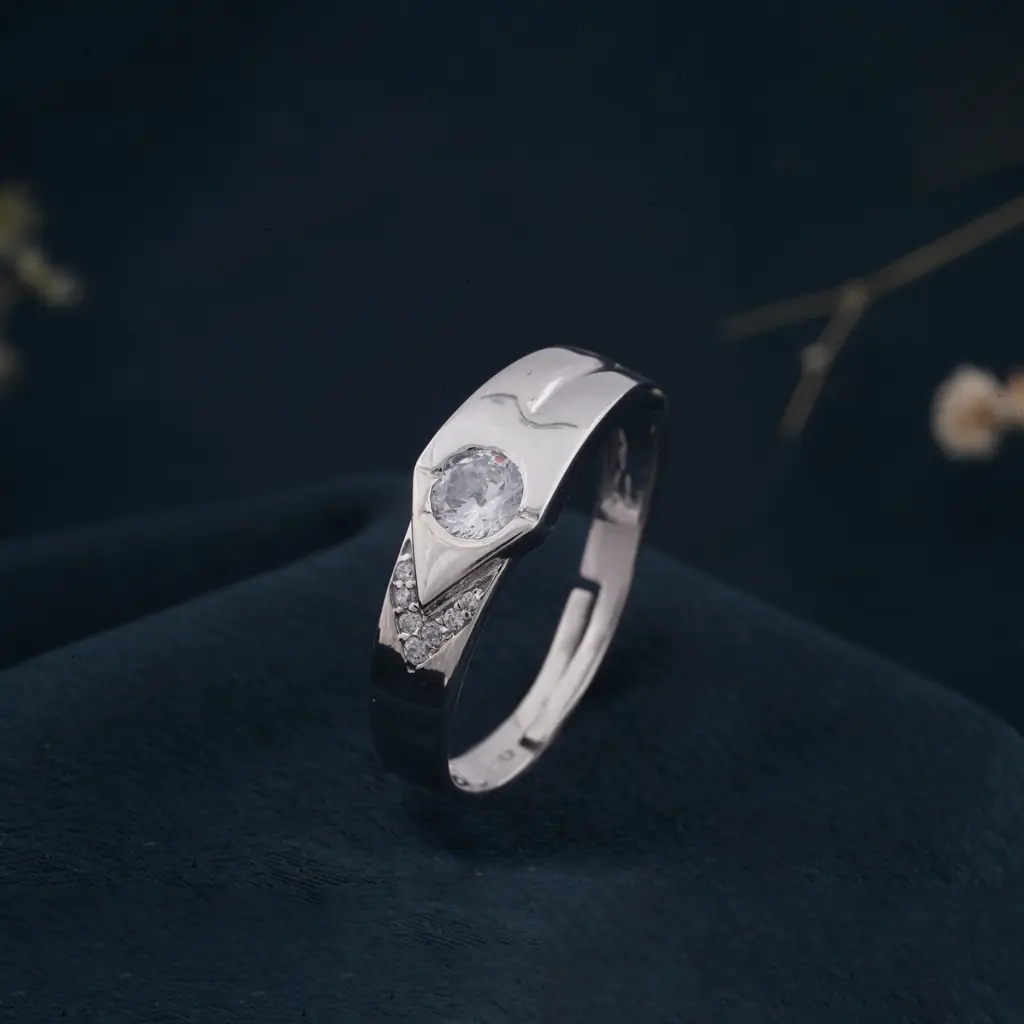 Silver Love Unfold Men'S Band : ZLCPLR-1003MW