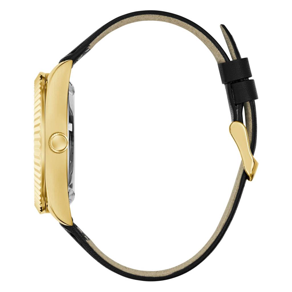 Guess Round 42Mm Black Dial Mechanical Automatic Men Watch - Gw0985G2 : GW0985G2